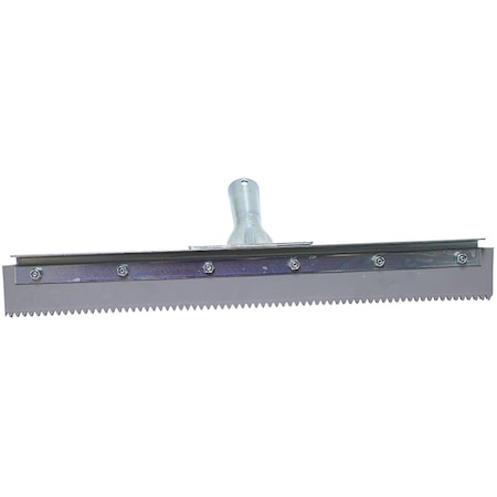 The Brush Man 18 in Floor Squeegee, 1/4 in Serrated Edge, Non-Marking, 6PK FS18SE-1/4